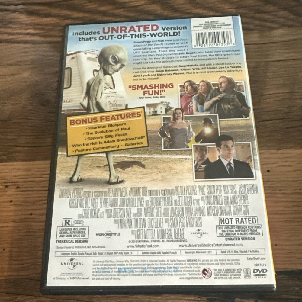 Paul DVD Tested Working Seth Rogen Comedy Rated R - Picture 2 of 6